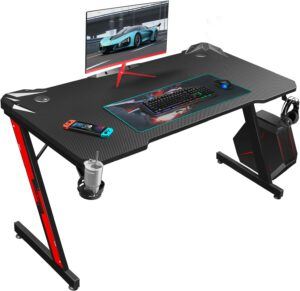 最适合碳纤维表面 : Homall Gaming Desk