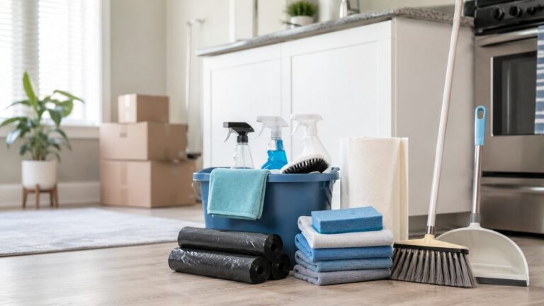 cleaning supplies new apartment