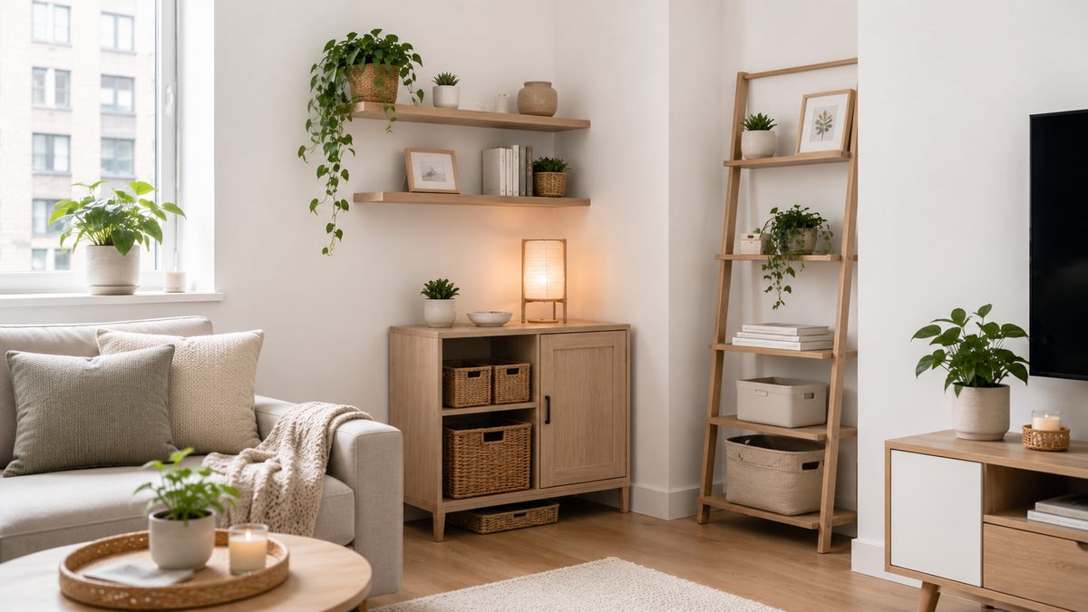 small apartment bookshelf organization ideas