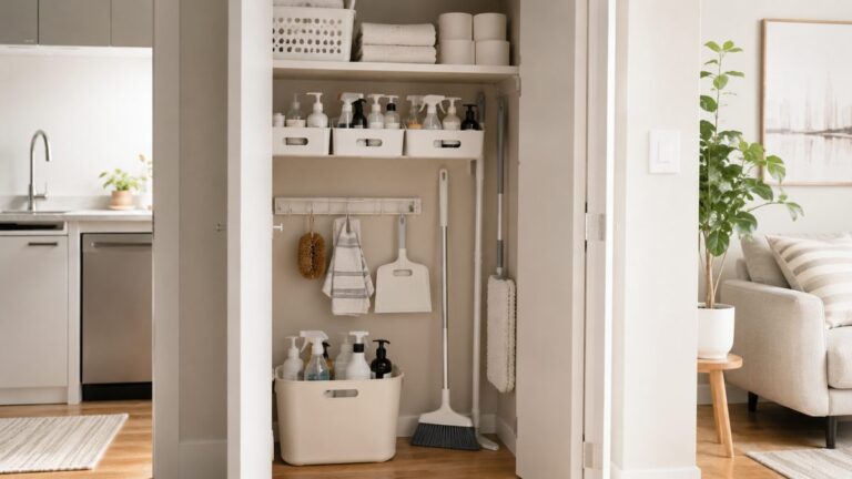 small apartment cleaning storage ideas