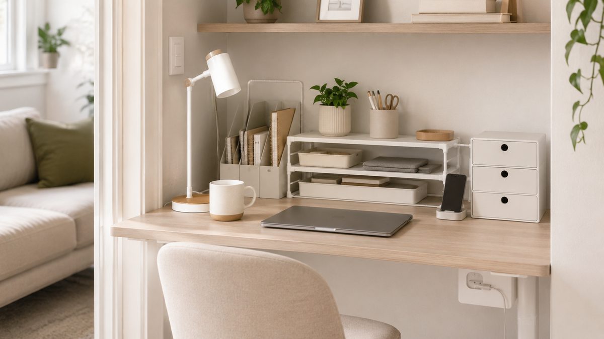 small apartment desk organization ideas