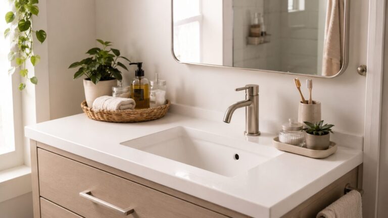 small bathroom cabinet organization ideas