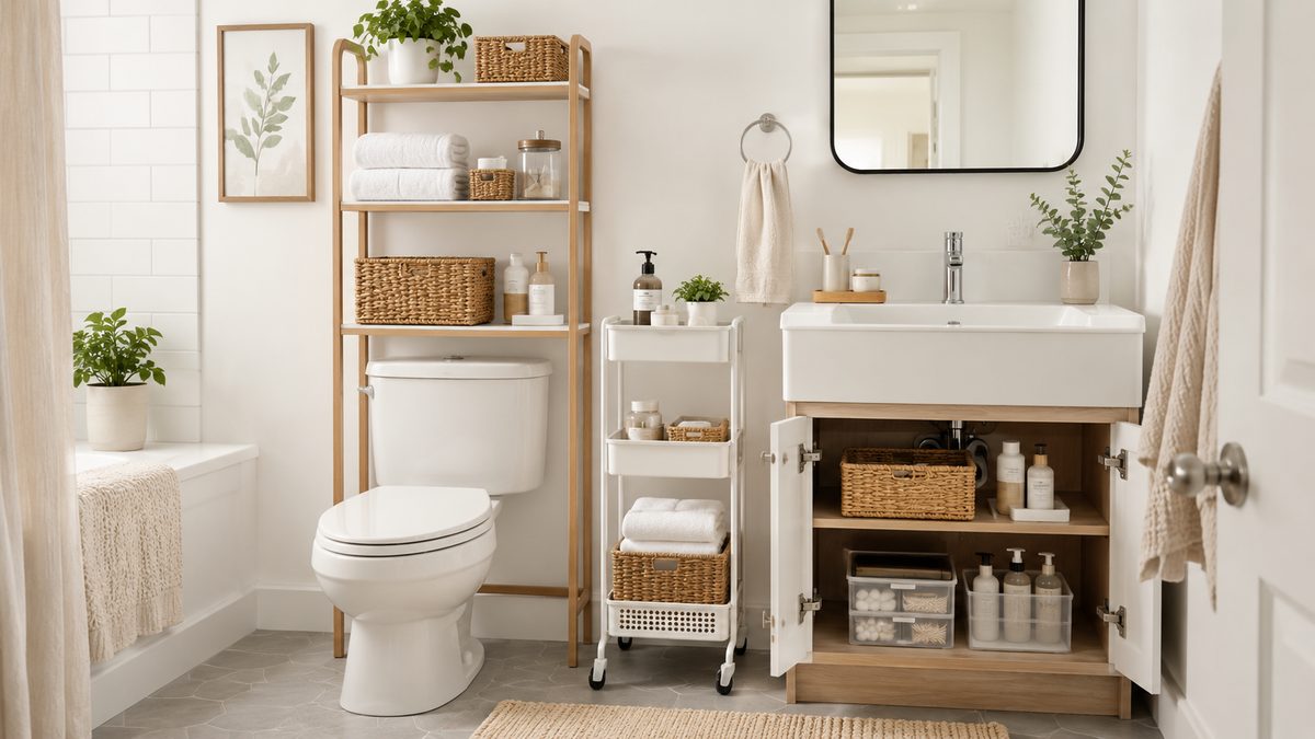 small bathroom storage ideas apartments