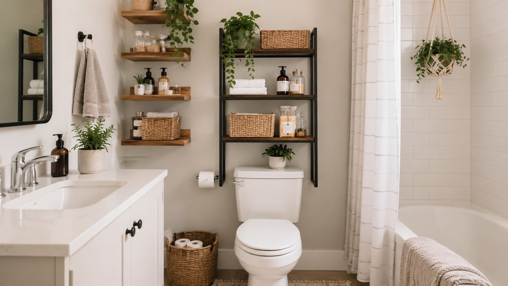 Bathroom storage bins for apartments