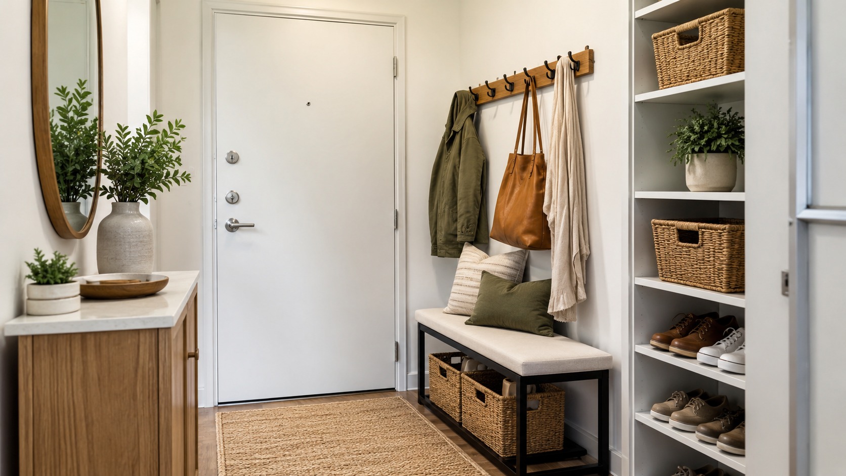 Small apartment entryway organization ideas